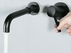 無光沢の黒いChromeの金の灰色の真鍮の現代壁に取り付けられた単一のハンドルの洗面器のミキサー